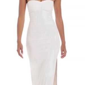 Chic Strapless White Dress